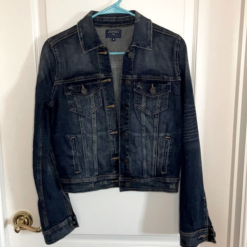 Jean Jacket with Distressed Detailing